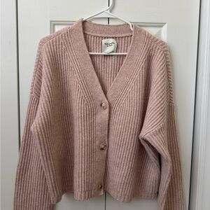 Abercrombie & Fitch Blush Ribbed Cardigan